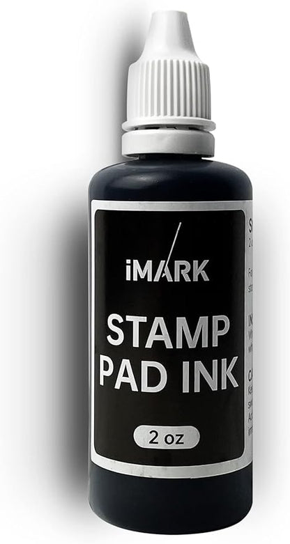 iMARK Premium Refill Ink for Self-Inking Stamps, Daters and Stamp Pads (2 oz, Black)