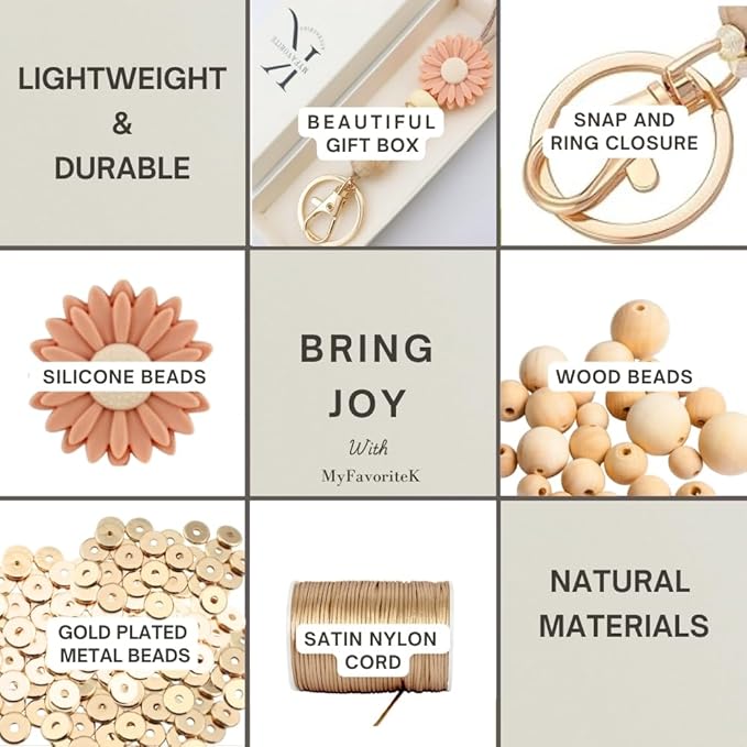 Flower Teacher Lanyards ID Badge and Key Chain, Cute Silicone Beads Lanyard for Women Nurse Work Student (Rose)