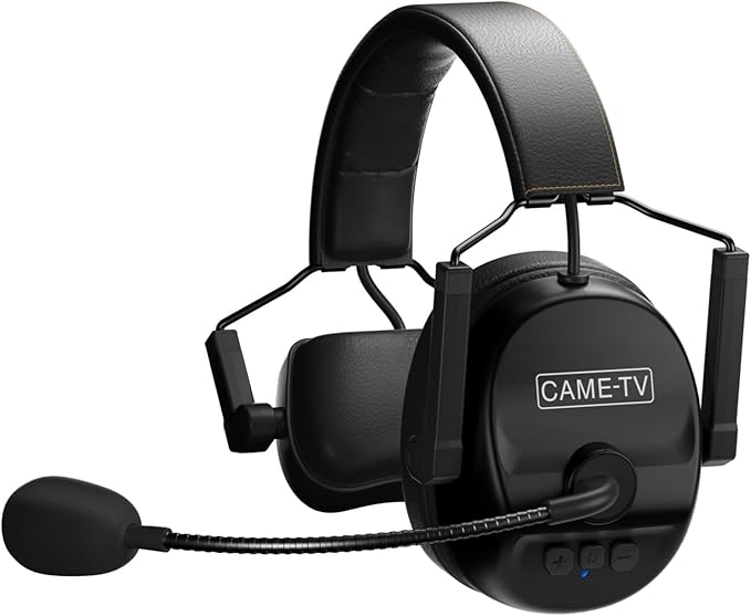 Came-TV Kuminik8 1.9GHz Wireless Intercom Headset System Noise Cancellation Zero Latency Full Duplex Team Communication with Hardcase for Church Boating TV Film Production Drone