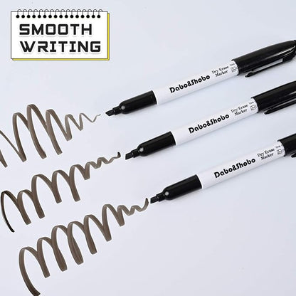 Dabo&Shobo Dry Erase Markers, （80 Count, Black,Chisel Tip）-White Board Markers/Pens ，Very Suitable for Writing on The School、 Office 、Home Dry Erase whiteboard Mirror Glass…