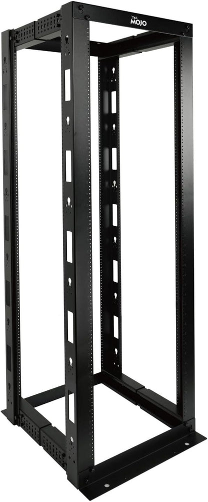 38U Open Frame Server Rack,4-Post Adjustable Depth 23.6 inch-39.3 inch Frame Rack,Professional It Rack for 19 inch Computer/AV/Data/IT Equipment,Tapped Hole