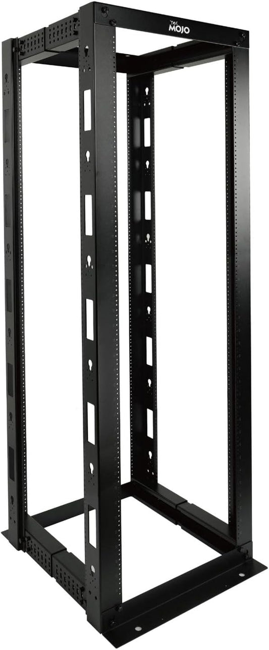 38U Open Frame Server Rack,4-Post Adjustable Depth 23.6 inch-39.3 inch Frame Rack,Professional It Rack for 19 inch Computer/AV/Data/IT Equipment,Tapped Hole