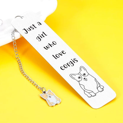 Stocking Stuffer Gifts for Teen Girls, White Elephant Gifts for Teen Boys Girls, Corgi Gifts for Book Lover, Bookish Gifts, Bookmark for Pet Lover