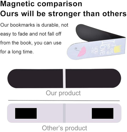 30 Pieces Cute Magnetic Bookmarks for Women/Men, Dual Sided Rainbow Film Laminated Book Markers for Girls, Funny Magnetic Bookmarks for Kids, Book Marks Bulk Page Clip Reading Giveaways (Funny Quote)