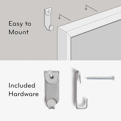 U Brands Farmhouse Linen Bulletin Board, 40"x30", White Wood Style Frame, Industrial Grade Pinning Surface