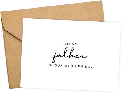 Wedding Day Card for Father, Father Of The Bride/Groom Gifts, To My Father On Our Wedding Day. （Father B）, 6*4
