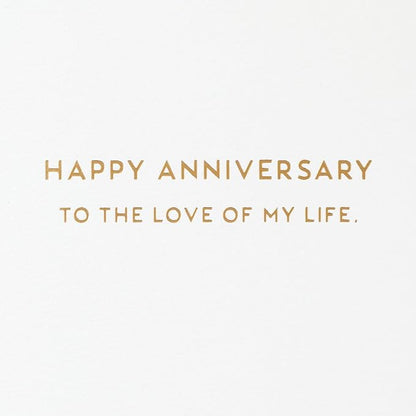 Hallmark Signature Anniversary Card for Husband, Wife, Boyfriend, Girlfriend (Love of My Life)