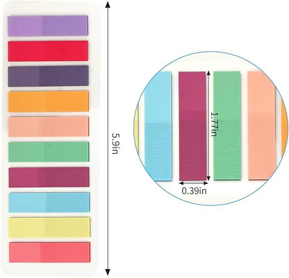 Lysas 2800pcs Morandi Sticky Book Tabs, Transparent Page Markers Colored, Writable and Repositionable Book Flags Markers for Annotating Books