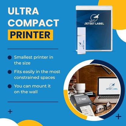 Zebra ZD421 Direct Thermal USB 203 dpi | ZD4A042-D01M00EZ 4 inch Width | Zebra GK420d Replacement | Zebra Label Printer | Includes Jet Set Label Software