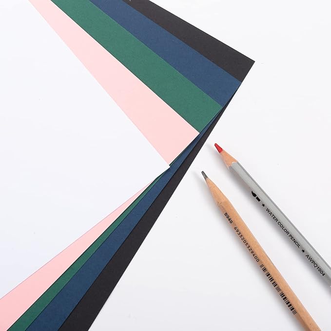 30 sheets Cardstock Paper 8 1/2 x 11 Inches for Crafts and Invitations (Black)