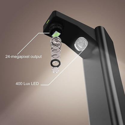 VIISAN DL24 Innovative Book Scanner, 24MP Document Camera with Asymmetrical Lighting Tech, A3 Document Scanner, OCR Auto-Flatten & Deskew, Text-to-Speech, for Desktop/Laptop, Works with Windows/MacOS