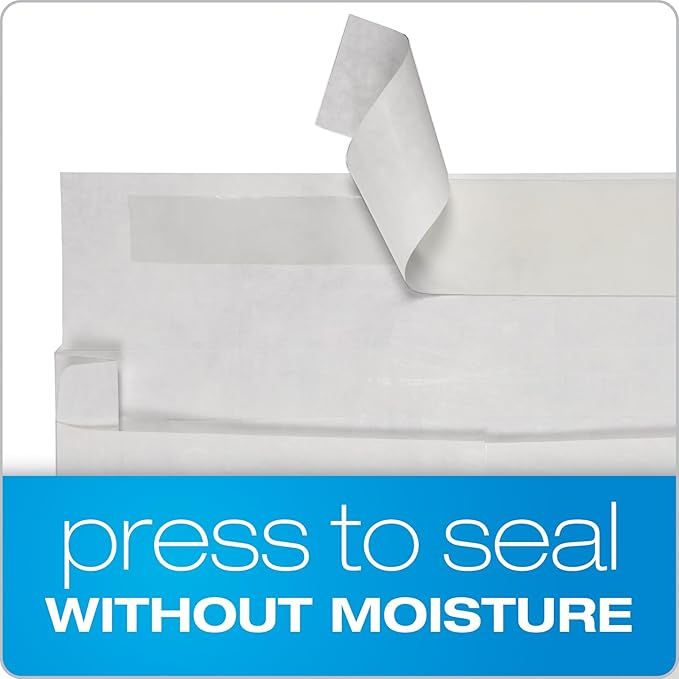 Quality Park Survivor 10 x13 Inch Catalog Envelopes made w/ 14 lb DuPont Tyvek, Expands 2", Peel and Seal Self Seal Closure, White, 100/Box (QUAR4430)