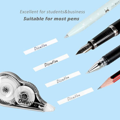 10-Count pack White Out Easy to Use Correction Tape Quick Dry Tear Resistant Shaped Applicator Instant Corrections Correct Wrong Writing At Any Time For Office Students school Home