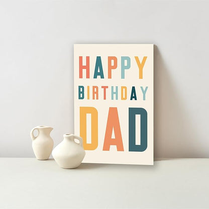 Happy Birthday Gift Card for Dad,Funny Birthday Card for Father,Best Bday Cards from Daughter Son,Dad Birthday Gift