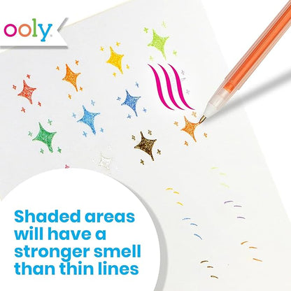 Ooly Scented Yummy Yummy Glitter Gel Pens Set of 12 - Easter Activities for Kids, 1.00mm NIB Scented Glitter Pens for Kids, Adults, Art Supplies and stationery Supplies