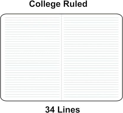 Large College Ruled Notebook Journals Bulk with Thick Lined Paper, 60 Pages, 8.5x11 inch, Composition Diary Subject Notebooks Planner for Travelers Students Office, Kraft Journal Set, 12 Pack
