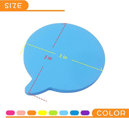 SIMONA Bubble Shape Sticky Notes 8 Color Bright Colorful Sticky Pad 75 Sheets/Pad Self-Sticky Note Pads
