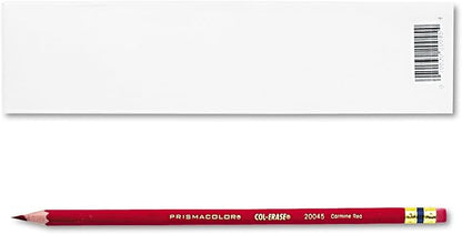Prismacolor 20045 Col-Erase Pencil w/Eraser Carmine Red Lead/Barrel Dozen