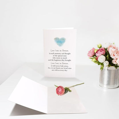 Sympathy Card, Bereavement Card, Condolence Card, Sorry for Your Loss Card, Thinking of You Card, Sympathy Card for Loss of Pet or Loved One, Love Lives On Forever Poem Card