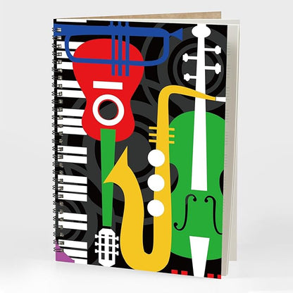 MAXCURY Blank Sheet Music Composition Manuscript Staff Paper Art Music Notebook Black 100 Pages 26x19cm (Music Machine)