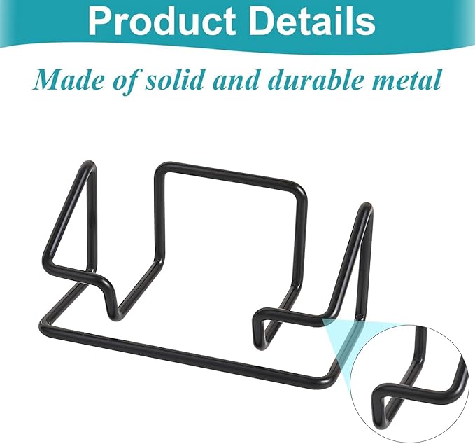 Business Card Holder for Desk, Business Card Display Stand, Modern Desktop Business Card Organizer, 2 Pack, Black