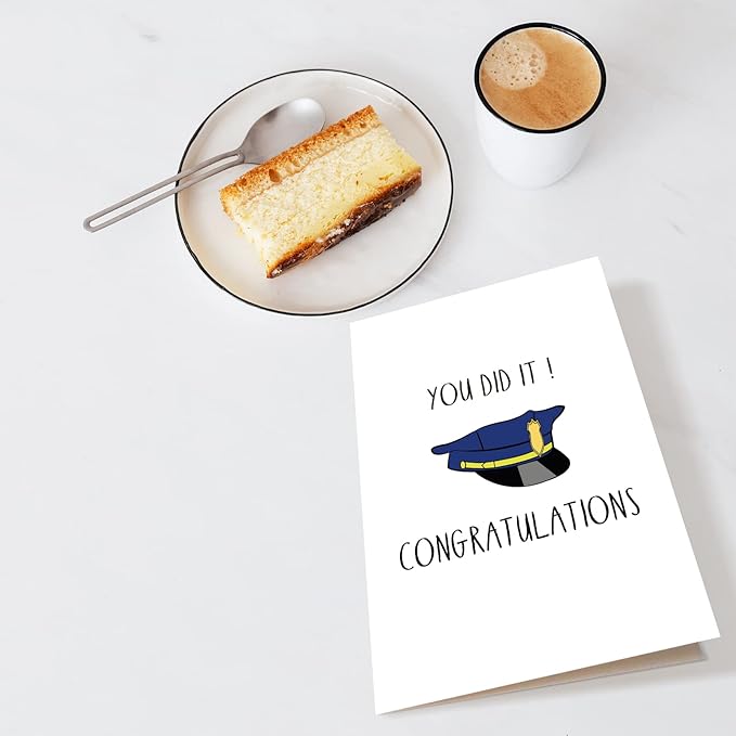 Police Greeting Card, Police Graduation Card, Officer Congratulations Card, Policeman Promotion Card, You Did It