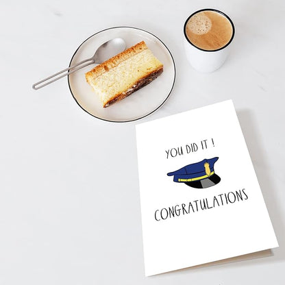 Police Greeting Card, Police Graduation Card, Officer Congratulations Card, Policeman Promotion Card, You Did It