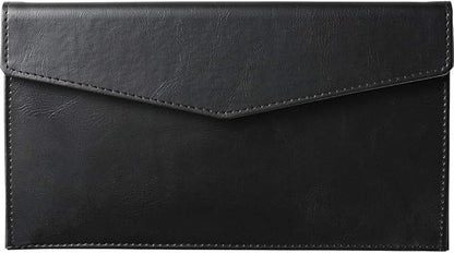 Kingjim Document Case, Envelope Size, Faux Leather, Leather, U, Black, 1994LU Black
