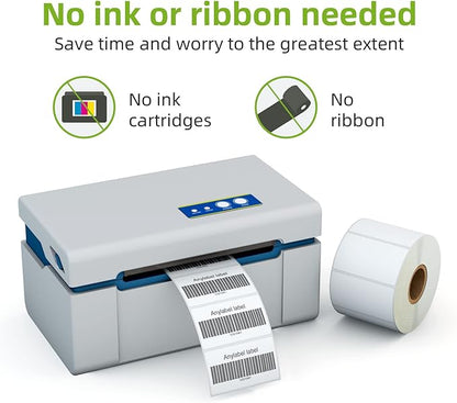 2.25" x 1.25" White Direct Thermal Labels, Replacement for Self-Adhesive Address Shipping Barcode Thermal Stickers, Compatible with Rollo & Zebra Thermal Label Printer(1 Roll, 1000 Labels)