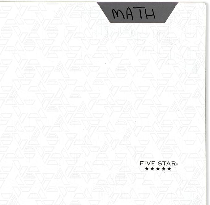 Five Star 2-Pocket Folder, Plastic Folder with Stay-Put Tabs, Fits 3 Ring Binder, Holds 8-1/2" x 11" Paper, White (333420I-ECM)