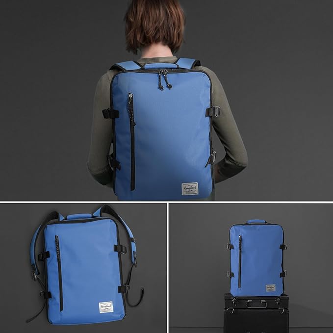 Small Carry-on Backpack Flight Approved Lightweight Casual Laptop Backpack MacBook Pro 16 Travel Gym Sport Daypack, Light Blue