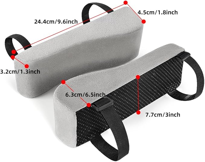 Office Chair Armrest Covers Memory Foam Chair Arm Pads,Universal Elbow Pillow Gaming Chair Arm Rest Cushion for Elbows and Forearms Pressure Relief(Set of 2)