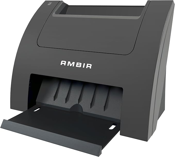 Ambir Business Card Scanner PS670ST-BCS High Speed Single Sided Vertical USB Powered Business Card Scanner with AmbirScan Business Card for Windows PC