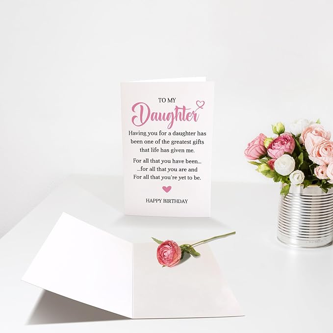 Heartfelt Birthday Card for Daughter - 'Having You' Mom & Dad's Gift