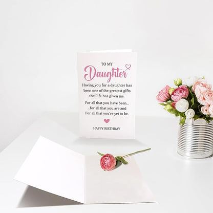 Heartfelt Birthday Card for Daughter - 'Having You' Mom & Dad's Gift