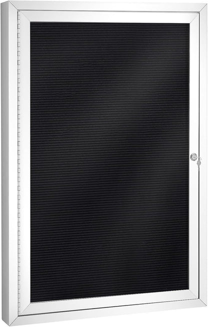 SWANCROWN Outdoor Lockable Letter Bulletin Board Shatter Resistant Display Cases Wall Mount Message Board with Swing Door,36x24 inches