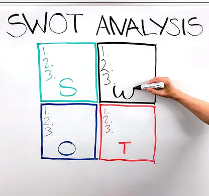 Artline 5109A Magnum White Board Markers Dry Erase with Jumbo Big Nib For Clear, Visible Lettering, Black, Red, Blue, and Green - 4 Pack