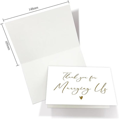 6 Pieces Wedding Day Card, Thank You for Marrying Us, Thank You Card for Officiant, Priest, Minister, Judge, Pastor Gifts.（Thank You - 6cards C）
