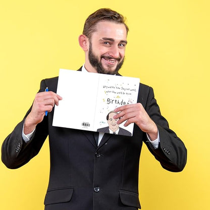 Funny The Office Birthday Cards for Boss Manager Colleague Coworker Women Men, Humorous Birthday Card for Office Fans, Last Minute Bday Gift for Dad Mom Him Her