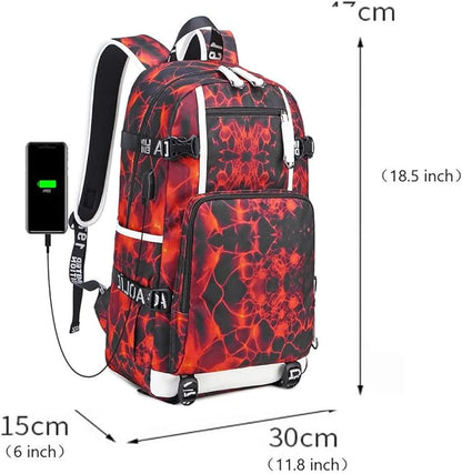 Soccer Superstar M-essi 10 Multifunctional Laptop Backpack Teenage Travel Backpack Fans Schoolbag (F3)