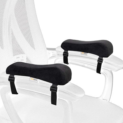 Office Chair Armrest Pads Memory Foam Chair Arm Covers,Universal Elbow Pillow Gaming Chair Arm Rest Cushion for Elbows and Forearms Pressure Relief(Set of 2)