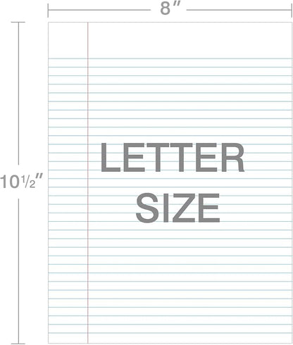 Kaisa3 Pack Notebook Paper College Ruled 3-Hole Punched Loose Leaf Paper 8x10.5 Lined Paper College Ruled Filler Paper for 3-Ring Binder Paper 150 Sheets/Pack (3 Pack-college) F15001C-3pk