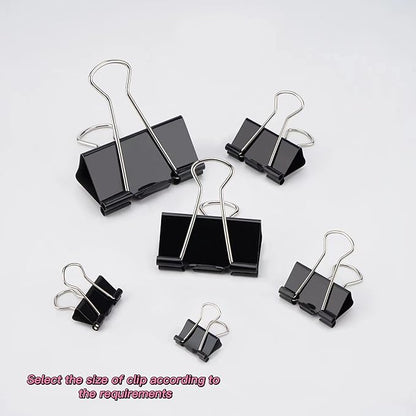 Binder Clips, Medium Binder Clips,36 Pcs 1.25 Inch,Black Metal Binder Clips and Paper Clips for Office, Home, School