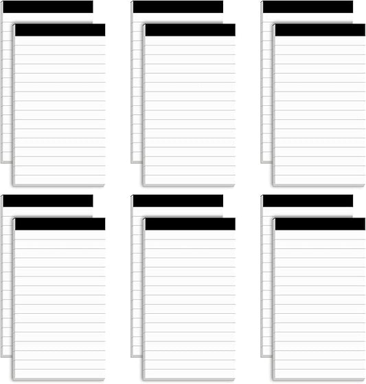 12 Pack Note Pads Refills 3 x 5 Inch Memo Pads Writing Pads, Pocket White Small Notepads Scratch Pads Mini Notebook with 30 Sheets Lined Paper in Each Pad