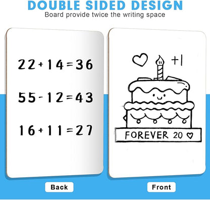 Dry Erase LapBoards, PANDRI 26 Pack Double Sided 12.5 x 9 Inch Whiteboards with 26 Erasers, Dry Erase Boards for Office Students Classroom Teacher Supplies