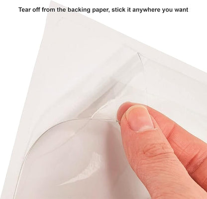 Clear Adhesive 3" x 5" Index Card Pockets with Top Open for Loading, 50 Pack, Plastic Labels Holders for Storage Bins and Library Card, Ideal Card Holder for Organizing and Protecting Your Index Cards