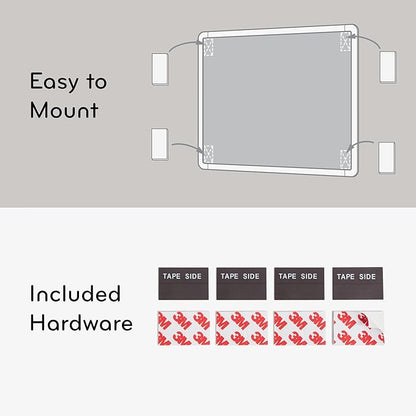 U Brands Contempo Magnetic Dry Erase Board, 8.5"x11", White Modern Frame, Includes Magnet and Marker