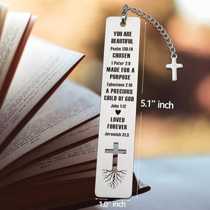 Christian Inspirational Gift for Women, Tassel with Bible Verse Bookmark Tassel Lover Gift for Women, Birthday Christmas Bookmarks Gift for Bookworms Friends Sister Female Book Club Religious Gift-ZB4