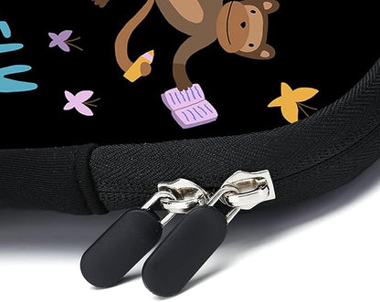 11.6" 12.2 inches Laptop Sleeve Chromebook Case Ultrabook Case Notebook Sleeve Tablet Case Neoprene Handle Sleeve for Men Women, Two Pockets Fit Apple MacBook Air Samsung Acer HP DELL(Monkey)