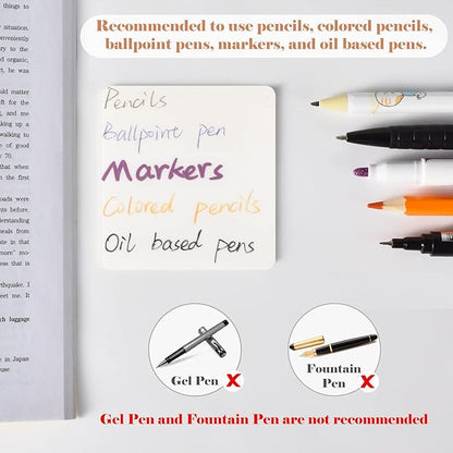 BAYTORY 700 Sheets Pastel Transparent Sticky Notes, Clear Waterproof 3 x 3 inch See Through Memo Pad, Self-Adhesive Translucent Writable Index Tabs for Annotating Books, Study Stationary Supplies